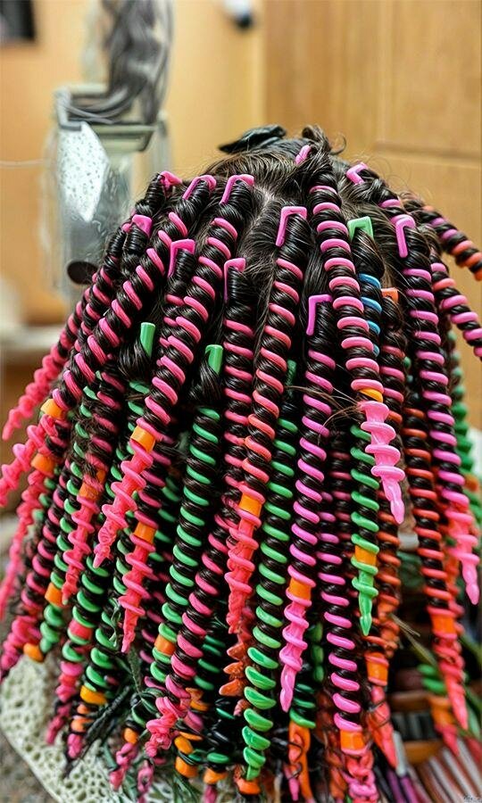 Bigoudis Spirale Colorés