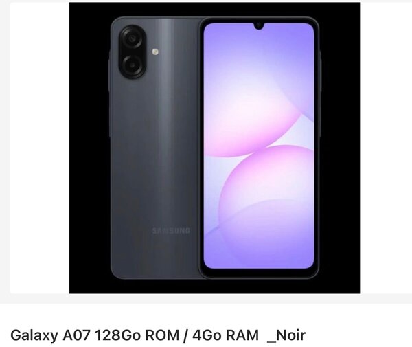 Smartphone Samsung Galaxy A07 Noir
