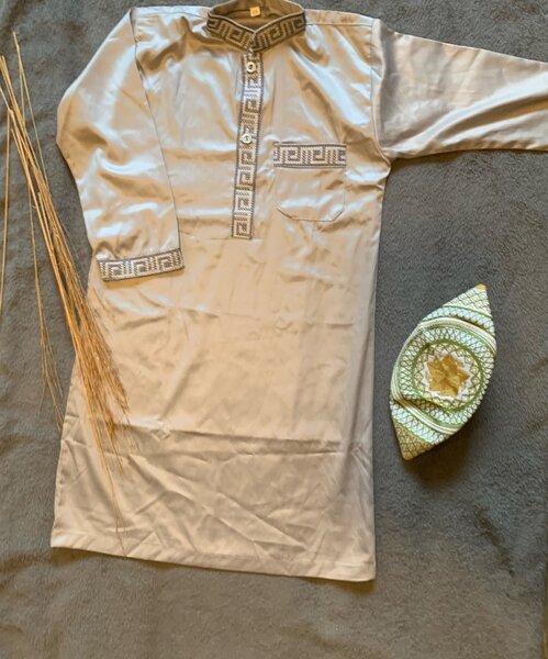 Boubou petit garçon gris bleu