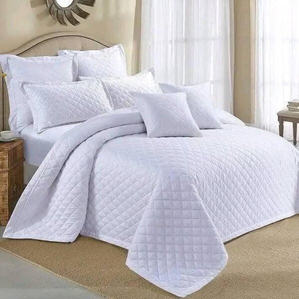 Bed linen set, plain, 9 pcs