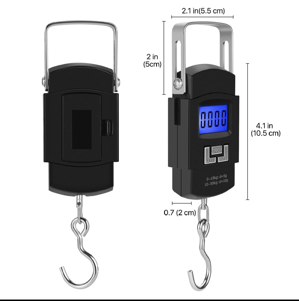 Pèse-Bagage numérique de Voyage avec Crochet rétroéclairage