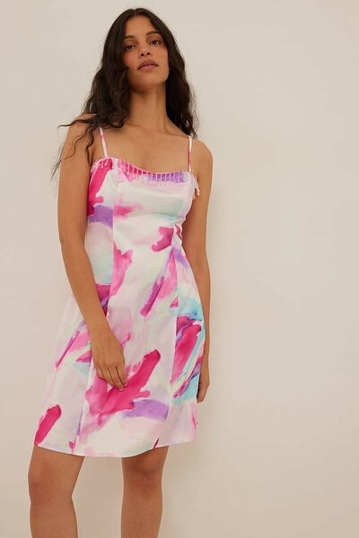 Colorful Satin Dress