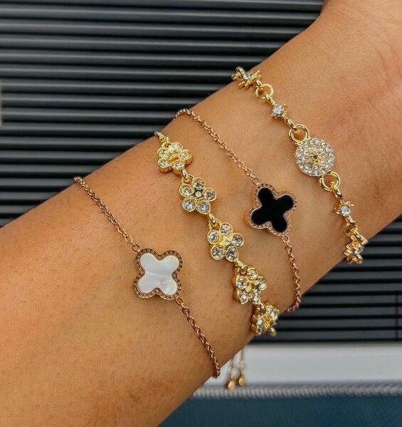Gold ,silver and cloves bracelets