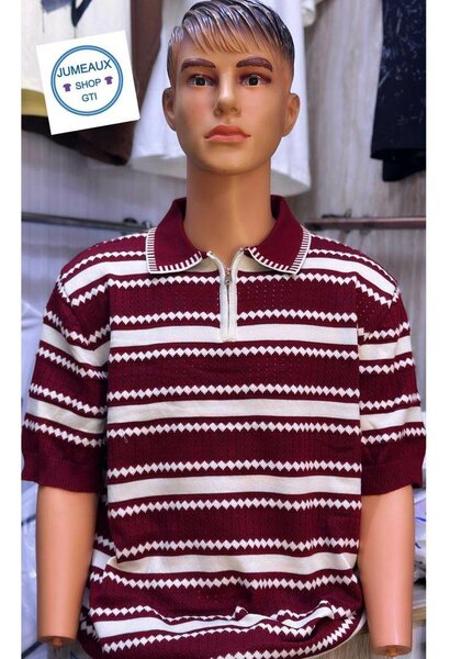 Polo homme rayé élégant