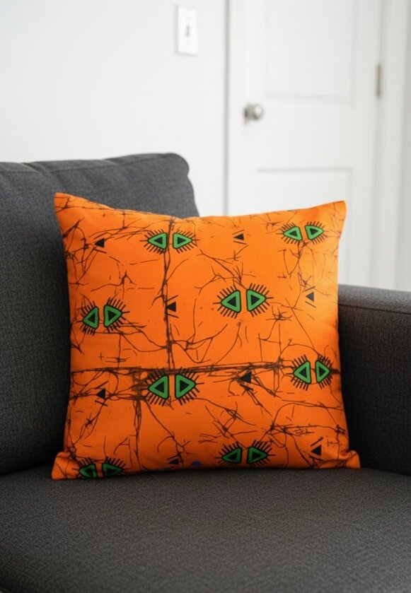 Housse design africain orange