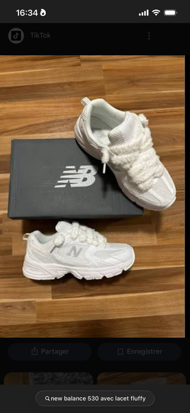 New Balance530, Lacet en satin