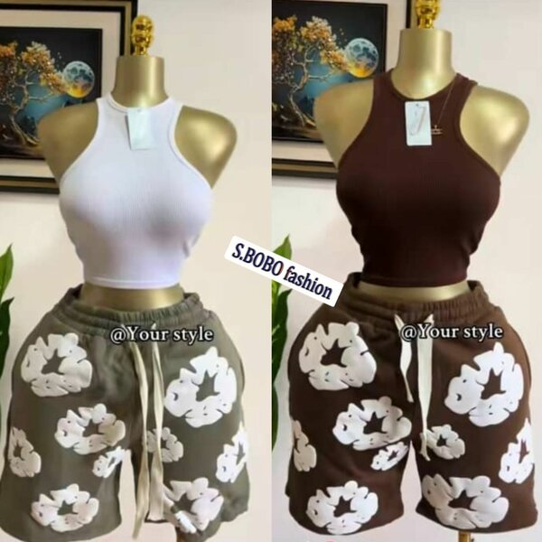 Shorts décontractés femme motif floral