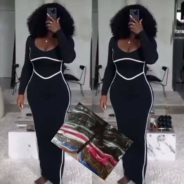 Robe moulante élégante noire