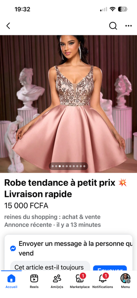 Robe élégante soirée femme