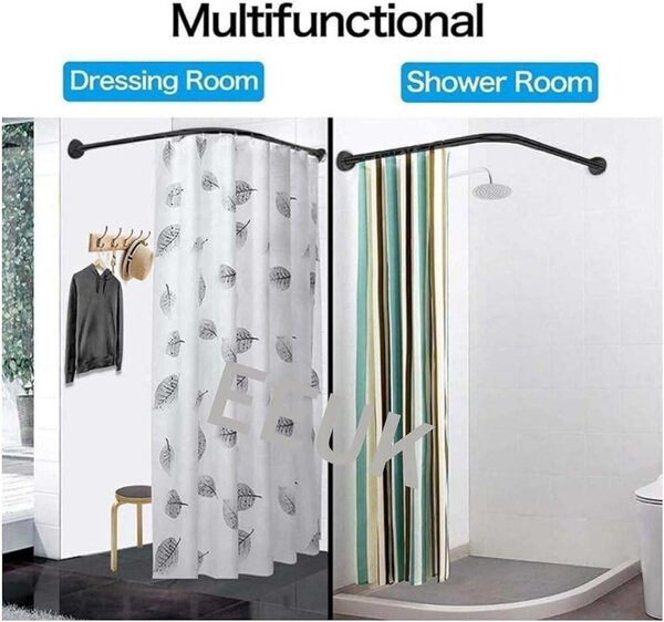 Multi purpose bathroom curtains rods