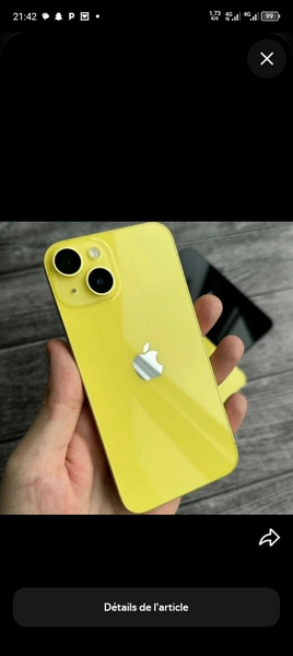 iPhone jaune élégant