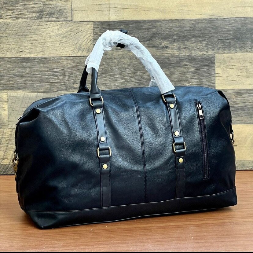 Leather duffel bags