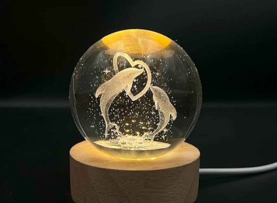Lampe cristal 3D animalière