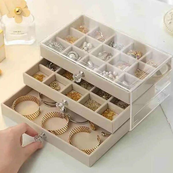 Boîte à bijoux 3 tiroirs