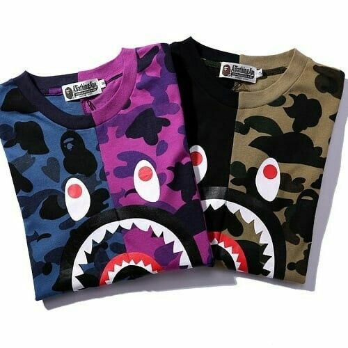 T-shirt camouflage Shark Homme