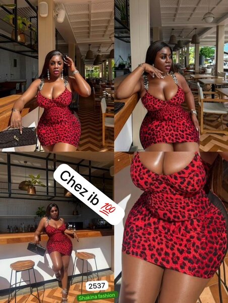 Robe léopard rouge sexy