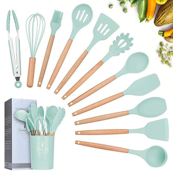 Set d'ustensiles de cuisine en silicone