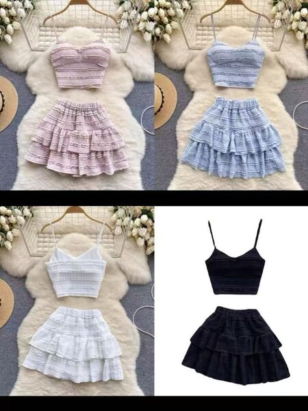 Ensemble Jupe et Haut Volanté