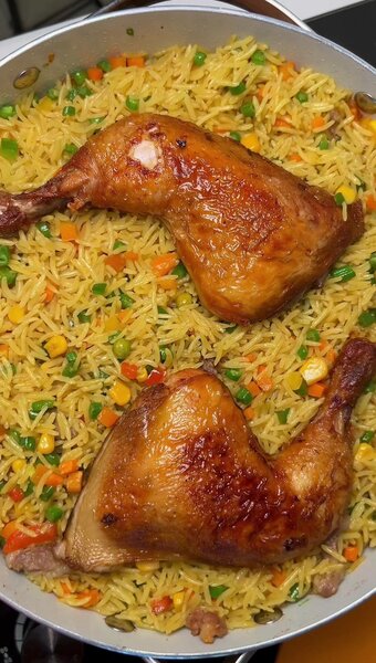 Riz au pilaf de poulet épicé