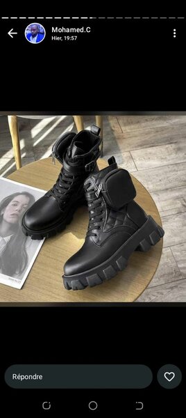 Bottes Chunky avec Pochette