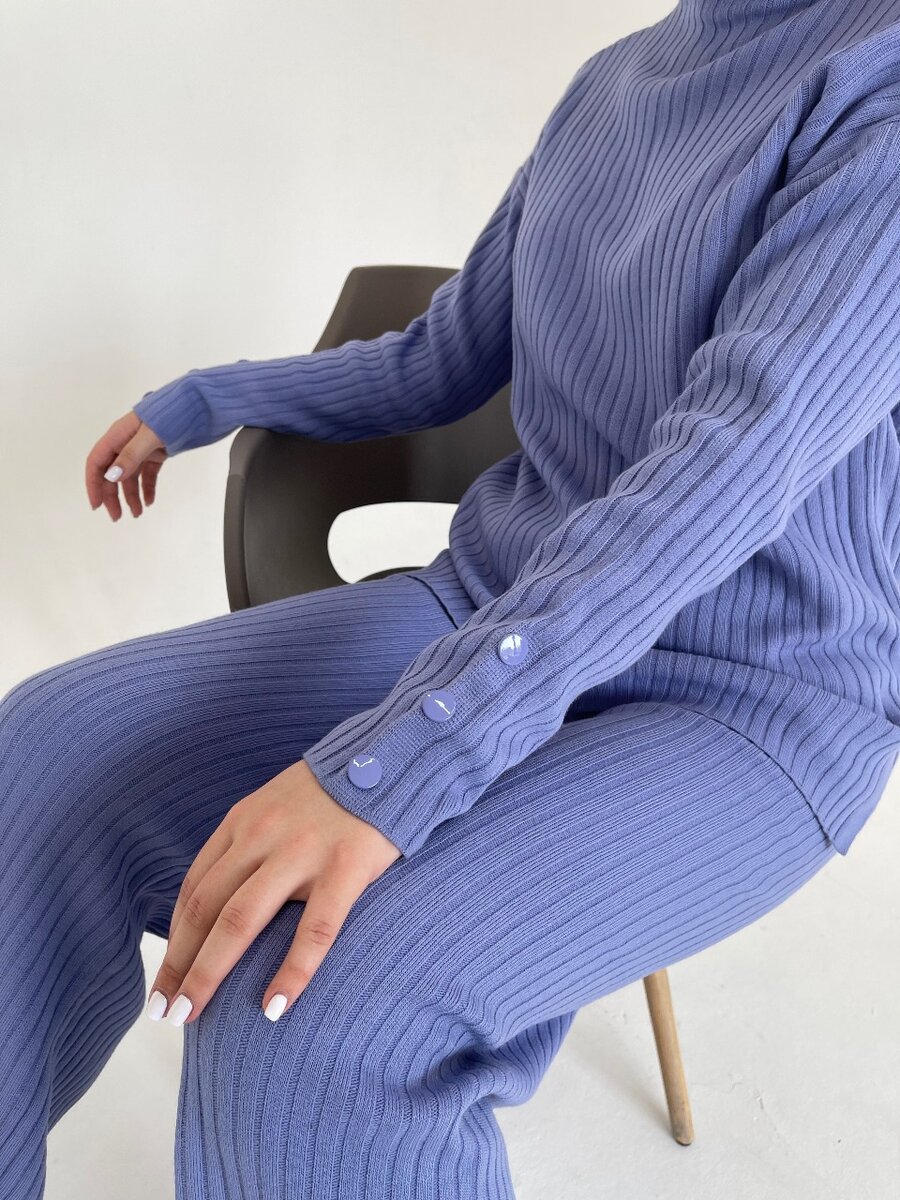 Трикотажная двойка брюки палаццо