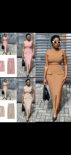 Robe moulante fendue sans manches