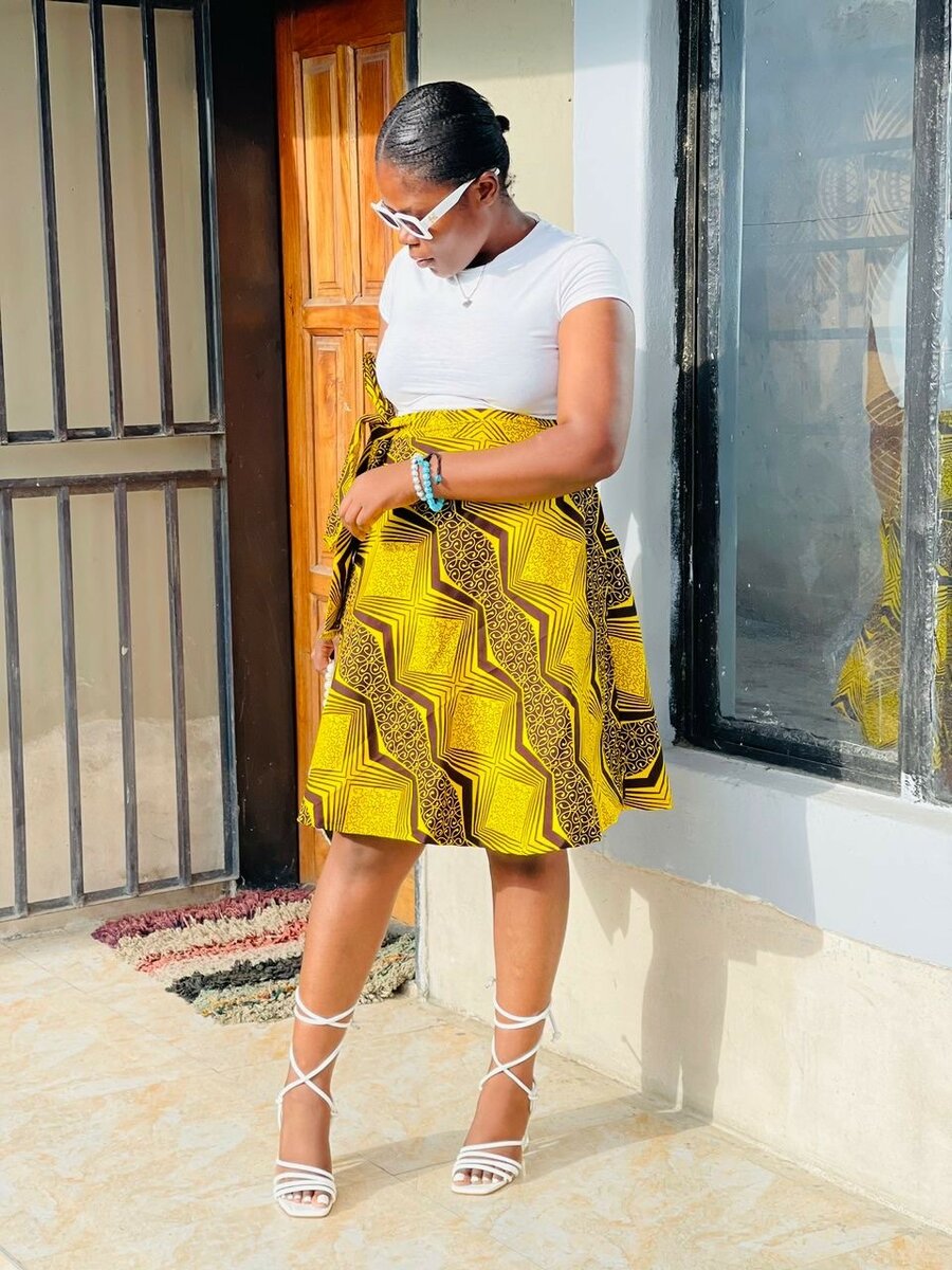 Wrap Ankara skirts