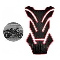 AK-15 Motorcycle Fuel Tank Pad Black with Red Outline Motorcycle decals sticker