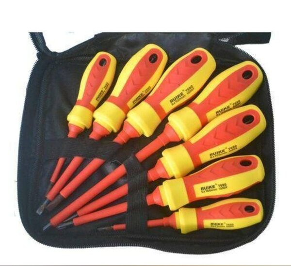 Lot de 7 tournevis électriques professionnels testeur