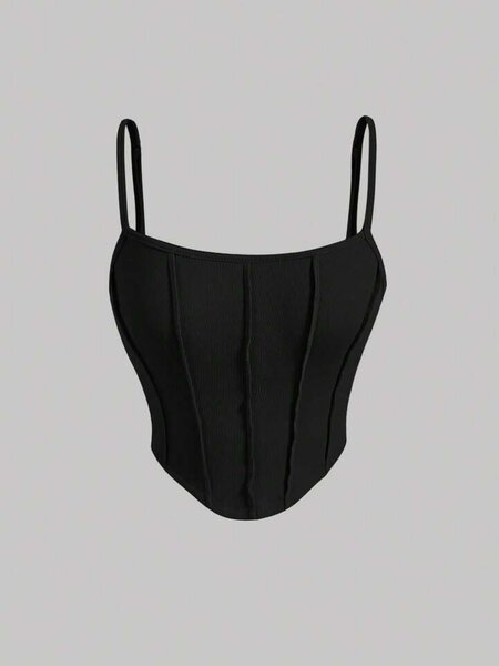 Top bustier noir élégant