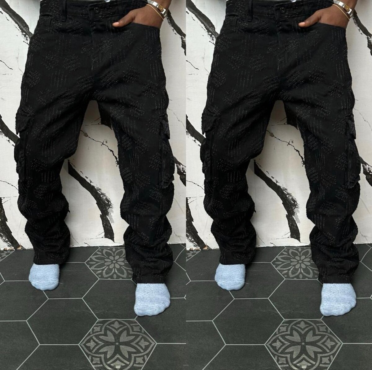 Jeans cargo tendance homme