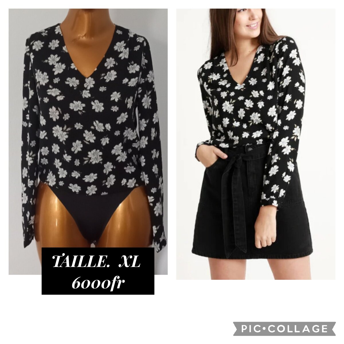 Body élégant à manches longues