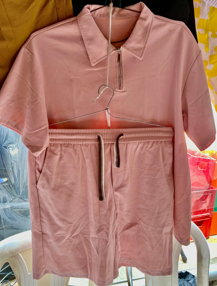 Ensemble détente rose zippé