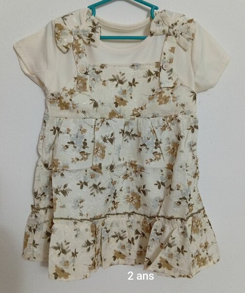 Robe enfant fleurie 2 ans