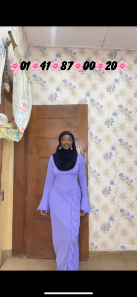 Robe longue violette élégante