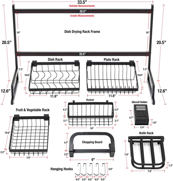 Over the counter dish Rack/Drainer