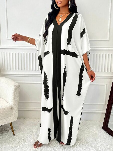 Robe Caftan Élégante Imprimée
