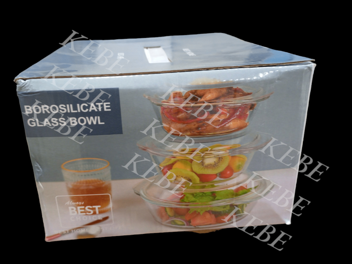 Bol de cuisson en verre lot de 3