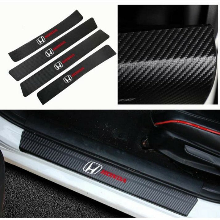 Carbon Fiber Car Door Threshold Anti-Scratch Sticker - 4Pcs
