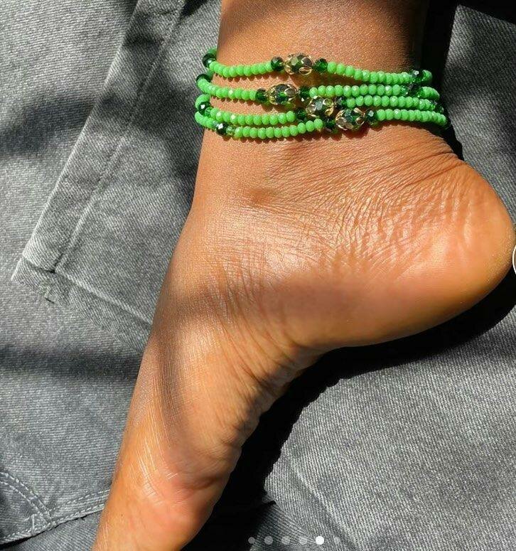 Bracelet de cheville en perles