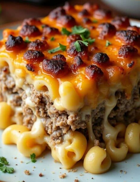 Gratin de Mac&cheese et Viande