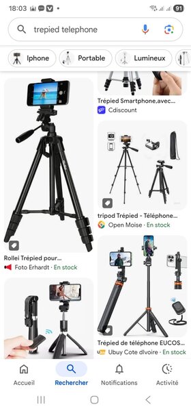 Trépied Téléphone Portable