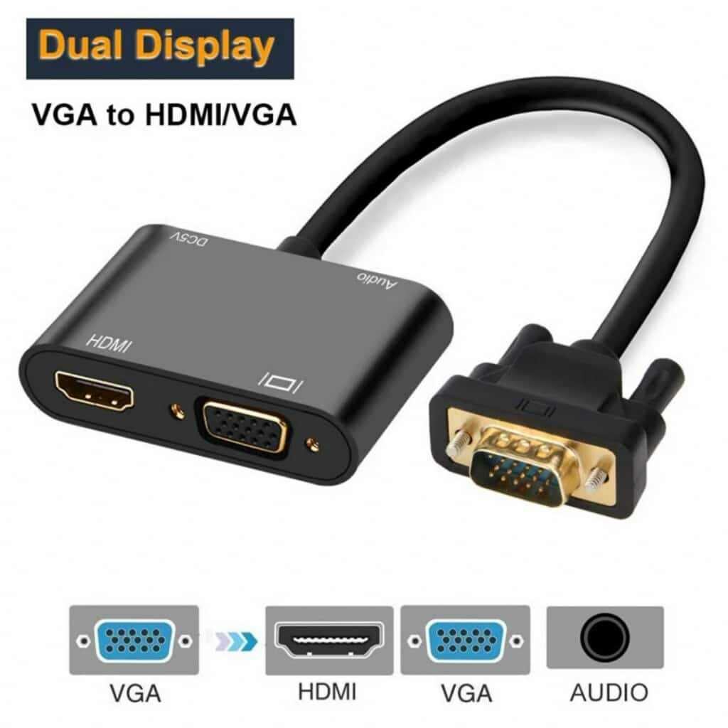 Adaptateur VGA vers HDMI/VGA