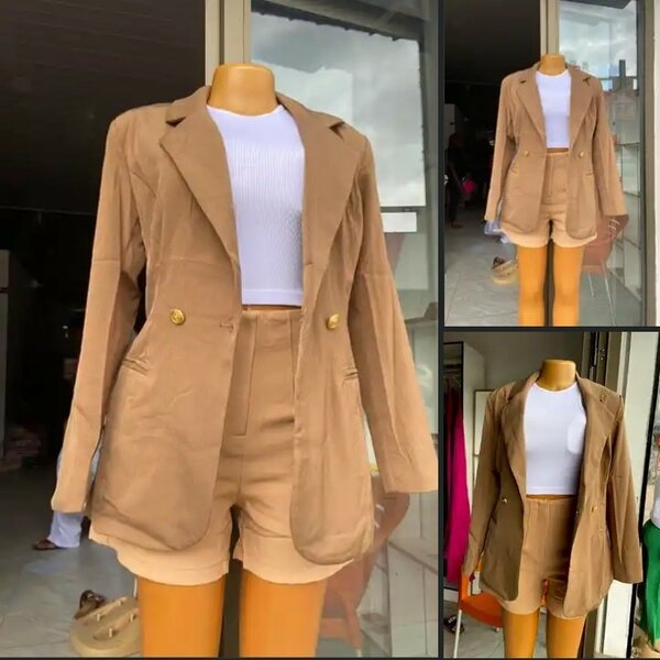 Women's blazer in sand color
