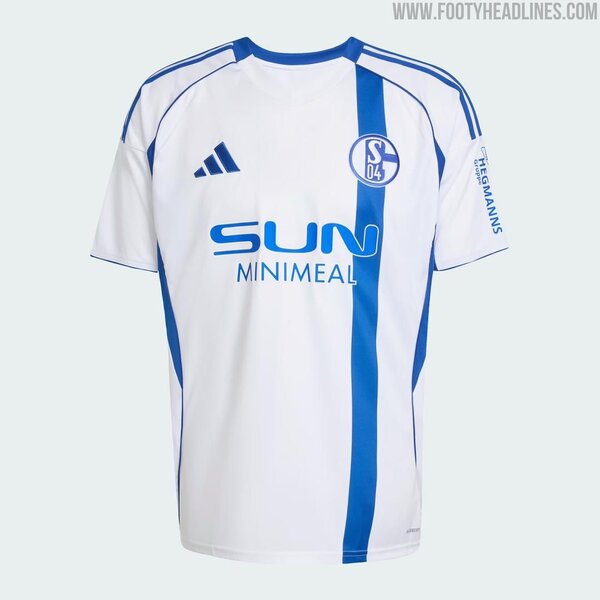 Maillot Schalke 04 Blanc-Bleu