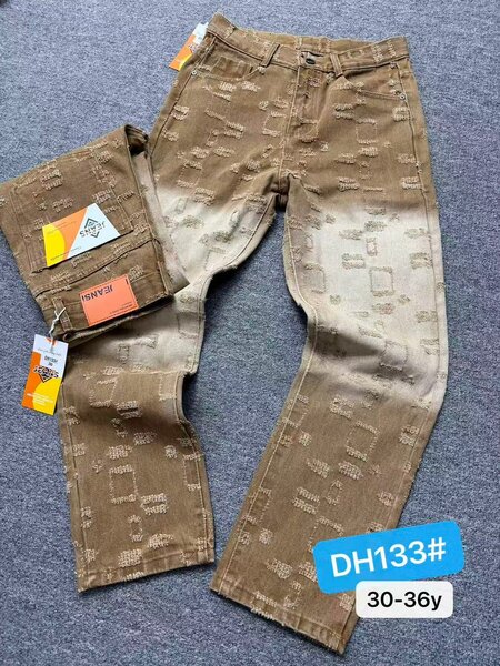 Pantalons en denim imprimé