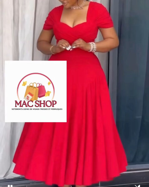 Robe rouge élégante soirée