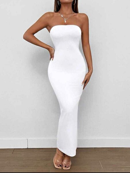 Robe Longue Blanche Élégante