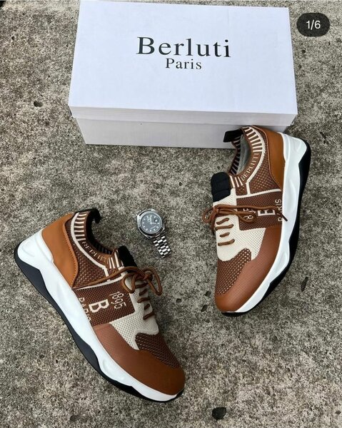 Baskets Berluti Luxe Marron