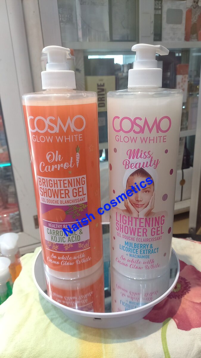 Cosmo shower gel and body lotion
